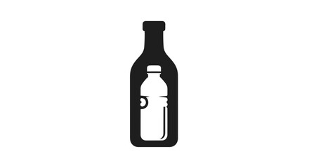 Bottle within a bottle concept representing recycling and sustainability.