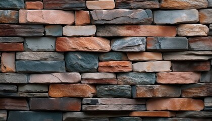 textured stone facade close up detailed shot showcases natural stone facade with varied textures and tones offering sense of rustic elegance and enduring quality