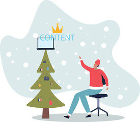 Content strategy for advertising and marketing, brand communication or social media idea, customer engagement concept.life and employment of people.