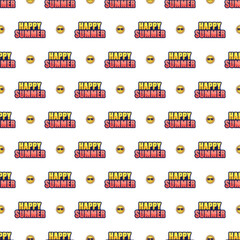 happy summer seamless pattern for background, texture, fabric motif, gift wrapping, wall decoration