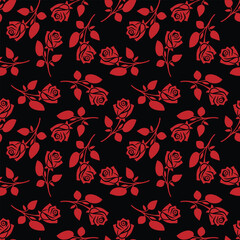 seamless pattern rose flower background. for fabric, cover, greeting card or wallpaper