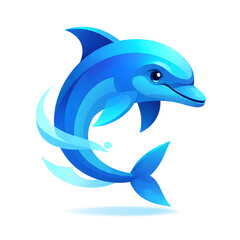 Playful & Friendly Dolphin Logo