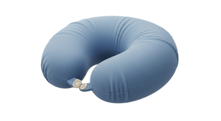 Soft blue travel neck pillow ergonomic comfort ultimate support Perfect for flights road trips restful sleep relaxation