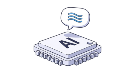 Artificial Intelligence AI chip processing communicating modern machine learning future technology digital innovation