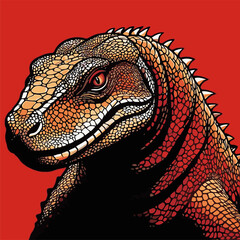 nice komodo vector image