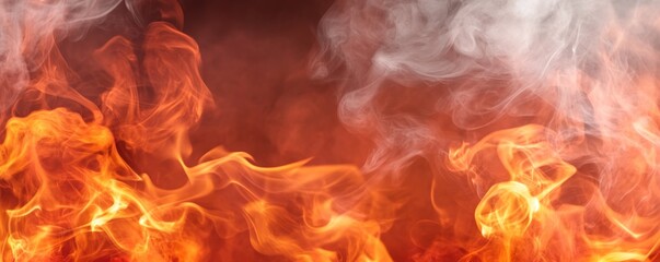 Fototapeta premium Abstract Flames Ethereal Fire and Smoke Texture, background , heat