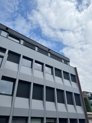 A modern facade on a building