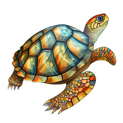 Detailed Turtle Shell Pattern Close-Up