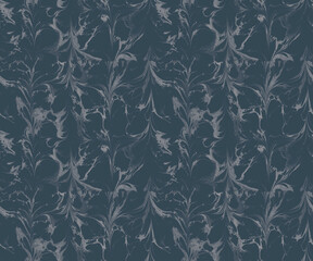 Dark teal and grey marble or stone texture seamless pattern