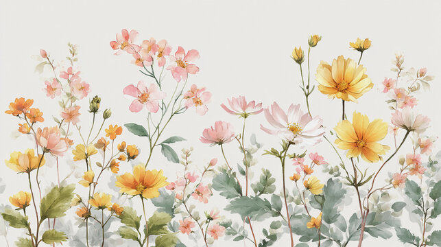 watercolor botanical Rose flower flowers texture template background.Elegant wedding invitation card background . Minimal hand painted Design for wedding or Valentine's Day