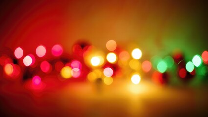 Blurred red pink yellow and green bokeh lights out of focus