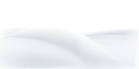 Soft winter snowdrift background with smooth 3D shapes and light gradients. Realistic frozen landscape for holiday designs, posters, winter scenes, greeting cards and seasonal illustrations. © elialady