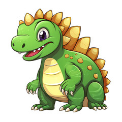 Fototapeta premium Stegosaurus Cartoon Character Illustration for Stock