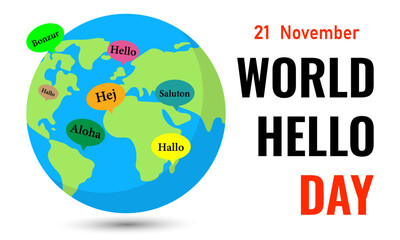 World hello day poster