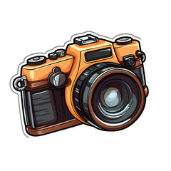 Camera Sticker Template Illustration Isolated Stock