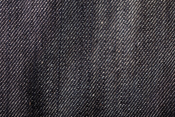 Textured close-up of dark blue denim fabric, ideal for backgrounds, fashion, and textile design...