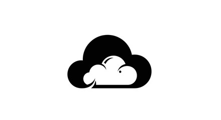 Stylized Cloud Icon: A Symbol of Weather Data and Digital Solutions.