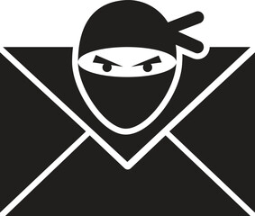 Spam Message Warning Alert Icon vector illustration
