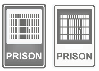 Prison bars sign. vector illustration