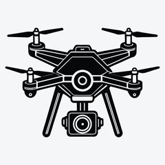Drone line art White background illustration Generative Ai