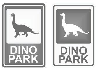 Dino park sign. vector illustration