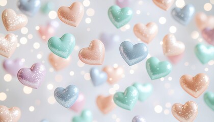 Pastel Heart Background &ndash; Soft & Playful for Spring or Baby Love Themes

