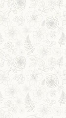 Floral Elegance: A delicate pattern of intricately drawn flowers and leaves adorns the surface, evoking a sense of tranquility. The design, reminiscent of intricate artwork.