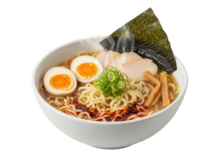Japanese Ramen Bowl with Chicken, Egg, and Nori graphic (87