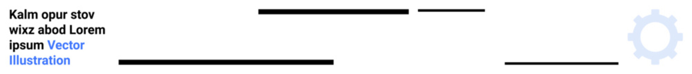 Technology design, engineering concepts, mechanical systems, modern interfaces, abstract layouts, minimalism. Abstract blue gear with horizontal black lines and placeholder text. Technology design