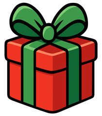 Vector Christmas Gift Box Illustration