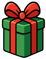 Vector Christmas Gift Box Illustration