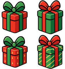Vector Christmas Gift Box Illustration