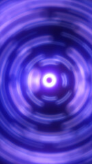 Glowing concentric purple rings radiating from a bright center, symbolizing energy waves or sound vibrations
