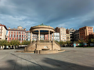 Kiosko de la plaza del castillo de Pamplona