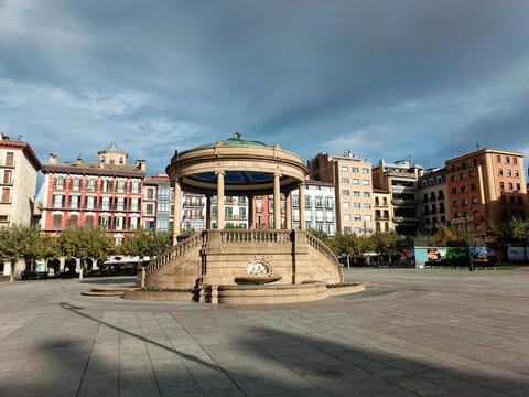 Kiosko de la plaza del castillo de Pamplona