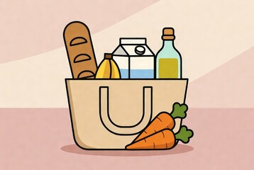 Reusable eco friendly shopping bag with