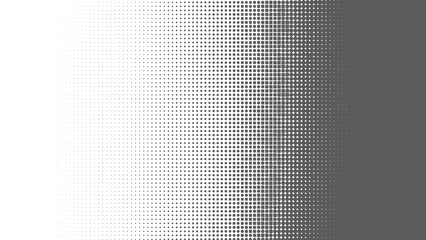 Abstract black and white halftone gradient texture background with fading dots pattern for modern graphic design layouts and creative overlays.