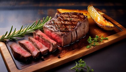perfectly seared medium rare steak with crispy exterior and tender interior