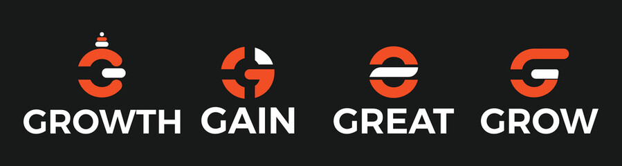 Dynamic G-Letter Logos for Business Growth and Achievement
