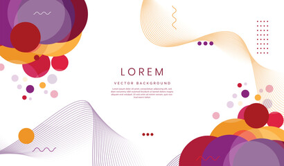 Colorful template banner with gradient color design with liquid shape in white background