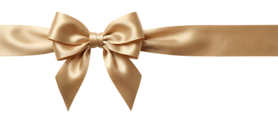 Gold Bow and Ribbon Horizontal Realistic shiny satin with shadow horizontal ribbon for decorate your wedding invitation card ,greeting card or gift boxes vector EPS10 isolated on white background.