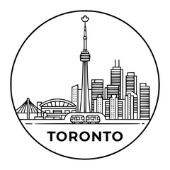Obraz premium Outline Skyline panorama of city TORONTO