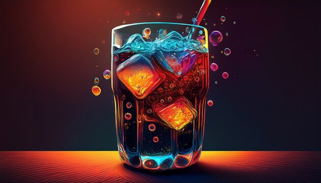soda in a glass generative ai