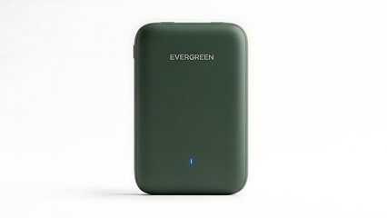 Portable Power Bank in Dark Green Color with LED Indicator Light