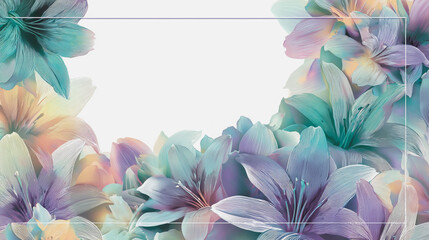 Elegant wedding invitation card background vector. Minimal hand painted Lilac botanical flowers texture template background. Design for wedding, vip cover, poster, rsvp moderncard.Valentine's Day