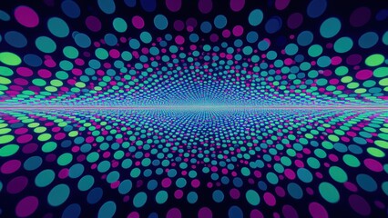 Neon Dots Abstract Background