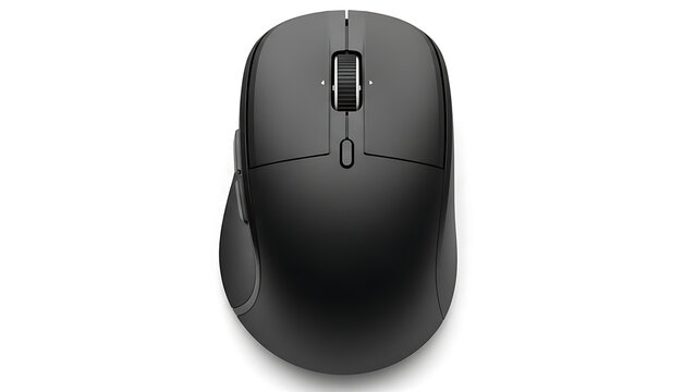 Modern Black Wireless Computer Mouse
