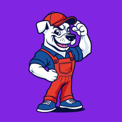 Dog Worker Cartoon Mascot Vector

 
