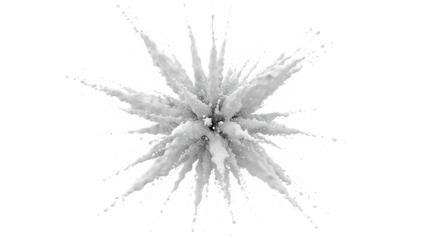 White Liquid Explosion With Droplets splash fluid isolated on a transparent background