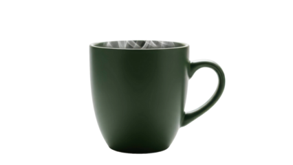 Hot Coffee Mug Steaming on Black Background